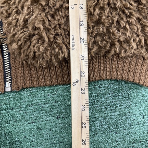 Zara TRF Jacket Womens XS Brown Faux Fur Teddy Bomber Zip Up Cozy Sherpa - Picture 5 of 6